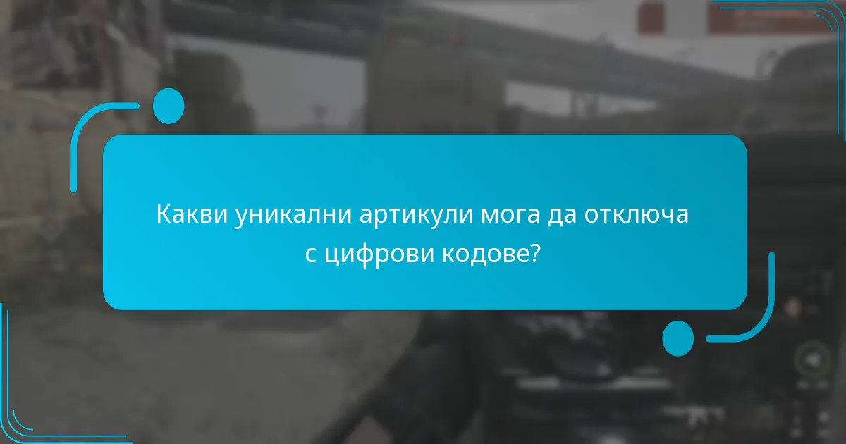 Какви уникални артикули мога да отключа с цифрови кодове?
